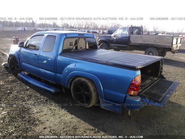 5TETU22N18Z563723 - 2008 TOYOTA TACOMA X-RUNNER ACCESS CAB BLUE photo 3