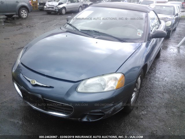 1C3EL45T23N538508 - 2003 CHRYSLER SEBRING LX BLUE photo 2