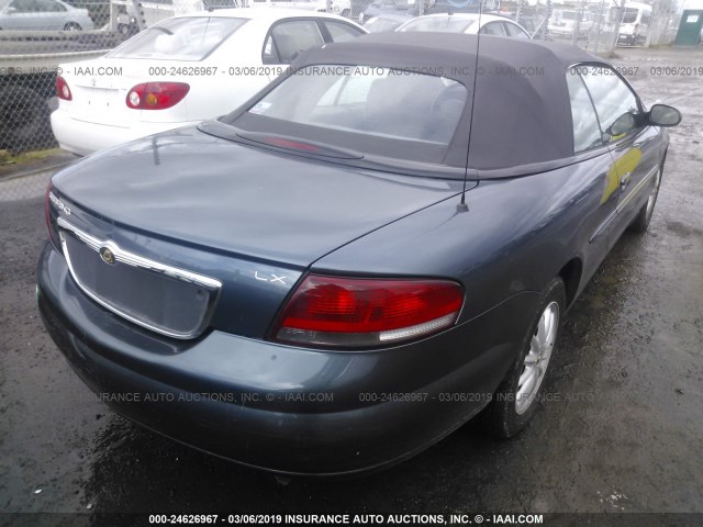 1C3EL45T23N538508 - 2003 CHRYSLER SEBRING LX BLUE photo 4