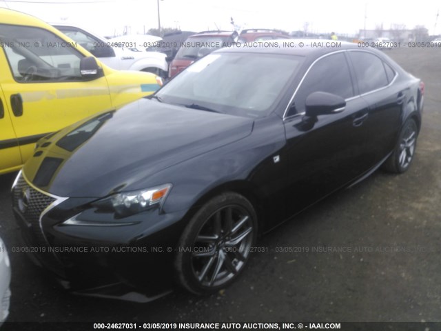 JTHBF1D26F5053529 - 2015 LEXUS IS 250 BLACK photo 2