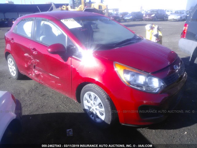 KNADM5A37D6109129 - 2013 KIA RIO LX RED photo 1