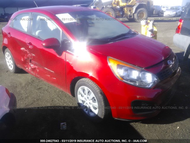 KNADM5A37D6109129 - 2013 KIA RIO LX RED photo 6