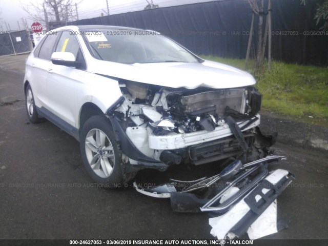 2FMTK3J92FBB56033 - 2015 FORD EDGE SEL WHITE photo 1