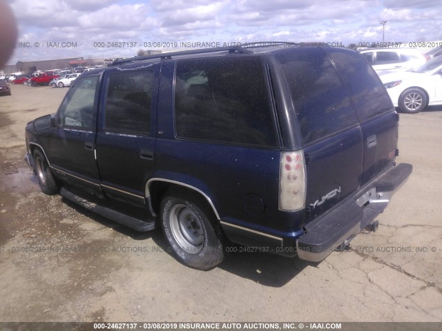 1GKEC13R2XJ722625 - 1999 GMC YUKON BLUE photo 3