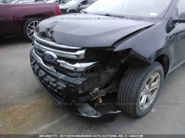 2FMDK3JC0EBB67045 - 2014 FORD EDGE SEL BLACK photo 6