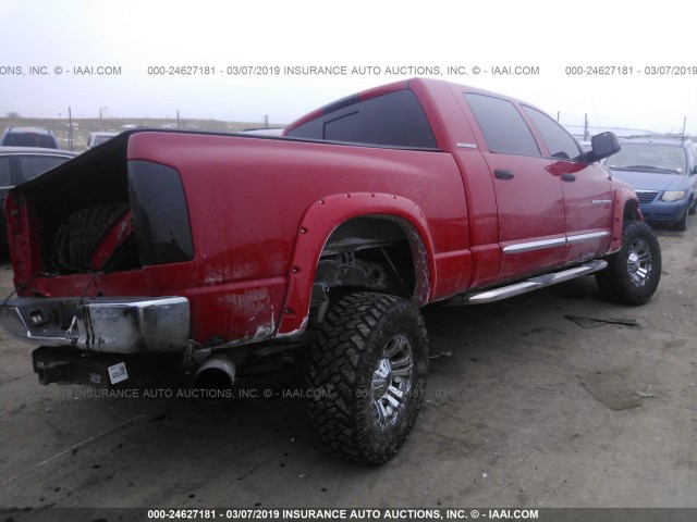 3D7KS29CX6G230389 - 2006 DODGE RAM 2500 RED photo 4