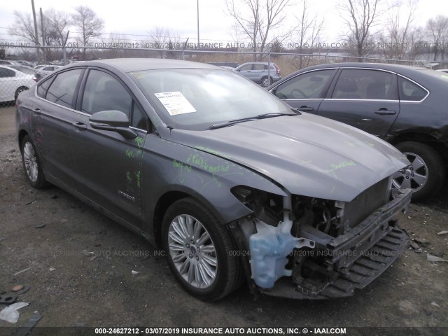 3FA6P0LU9DR298662 - 2013 FORD FUSION SE HYBRID GRAY photo 1