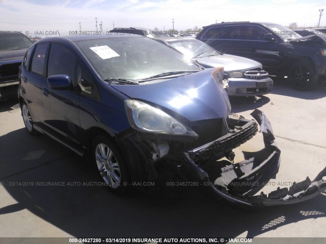 JHMGE88499S021354 - 2009 HONDA FIT SPORT BLUE photo 1