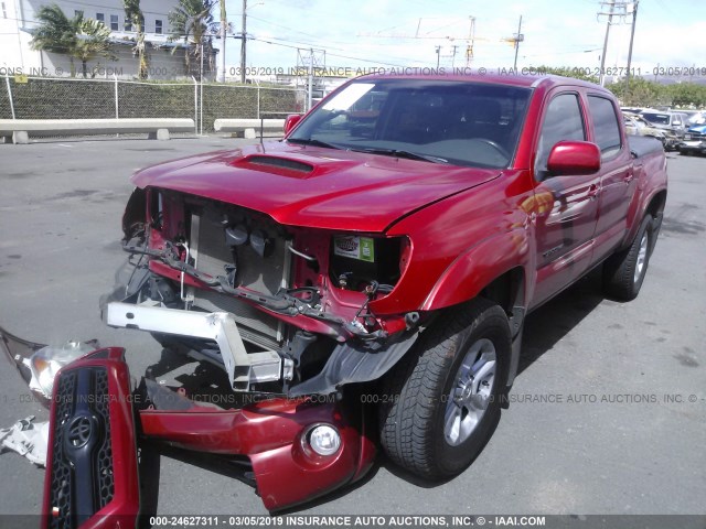 3TMJU4GN5BM117445 - 2011 TOYOTA TACOMA DOUBLE CAB PRERUNNER RED photo 2
