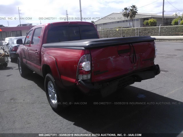 3TMJU4GN5BM117445 - 2011 TOYOTA TACOMA DOUBLE CAB PRERUNNER RED photo 3