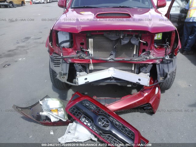 3TMJU4GN5BM117445 - 2011 TOYOTA TACOMA DOUBLE CAB PRERUNNER RED photo 6