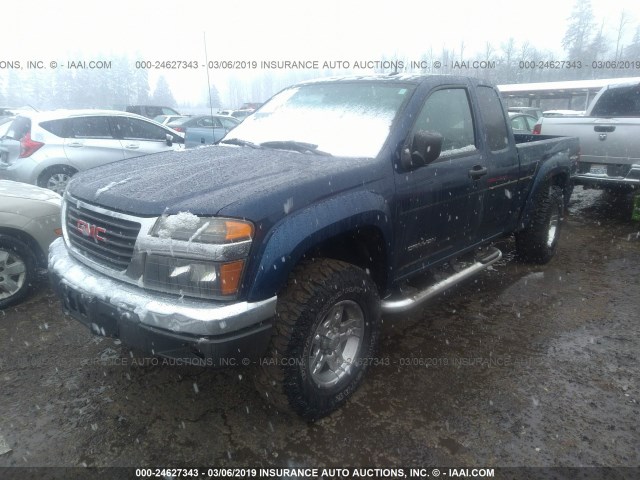 1GTDT196548130238 - 2004 GMC CANYON BLUE photo 2