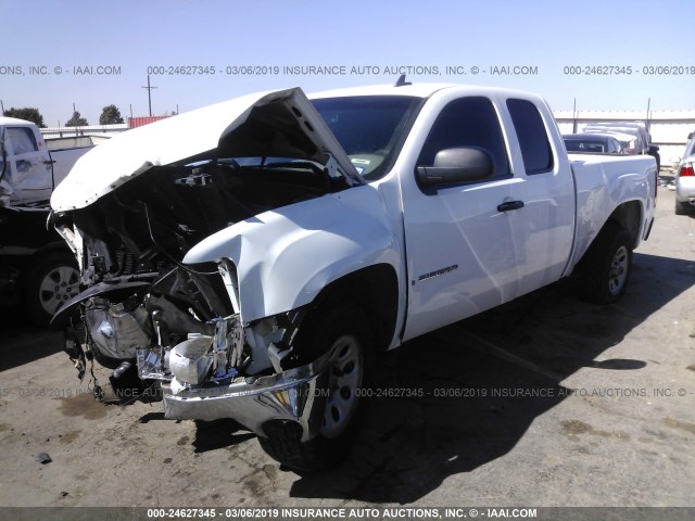 1GTEC19X79Z154183 - 2009 GMC SIERRA C1500 WHITE photo 2