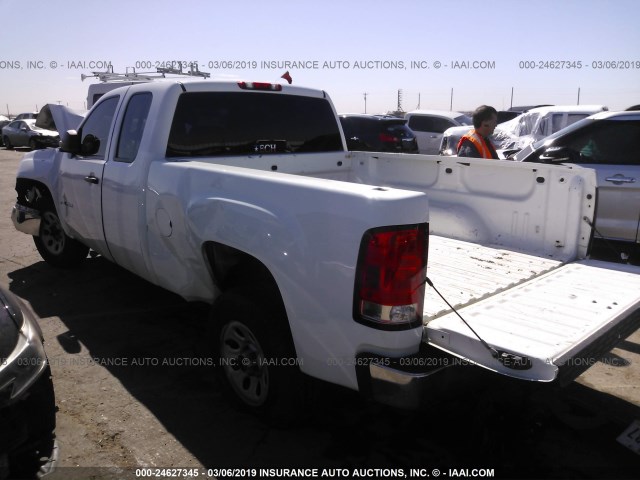 1GTEC19X79Z154183 - 2009 GMC SIERRA C1500 WHITE photo 3