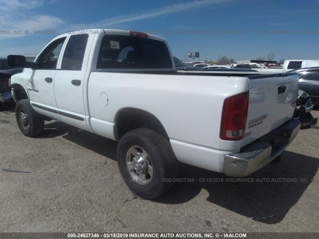 3D7KU28C34G268037 - 2004 DODGE RAM 2500 ST/SLT WHITE photo 3