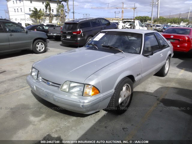 1FACP41E8NF101758 - 1992 FORD MUSTANG LX SILVER photo 2