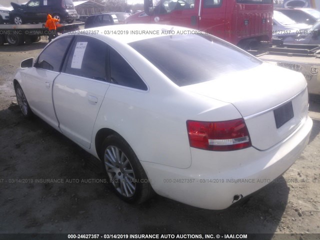 WAUDH74FX6N135836 - 2006 AUDI A6 3.2 QUATTRO WHITE photo 3