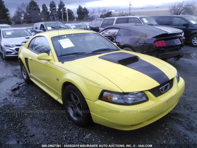 1FAFP42XX1F186917 - 2001 FORD MUSTANG GT YELLOW photo 1