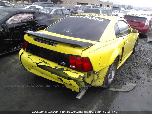 1FAFP42XX1F186917 - 2001 FORD MUSTANG GT YELLOW photo 4