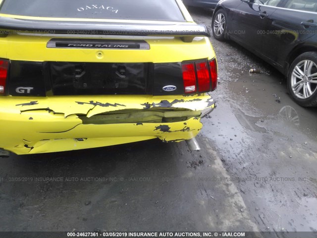 1FAFP42XX1F186917 - 2001 FORD MUSTANG GT YELLOW photo 6