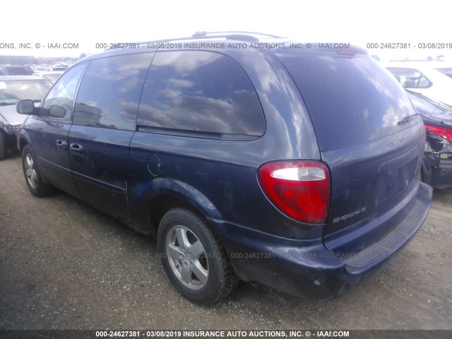 2D4GP44L17R301515 - 2007 DODGE GRAND CARAVAN SXT BLUE photo 3