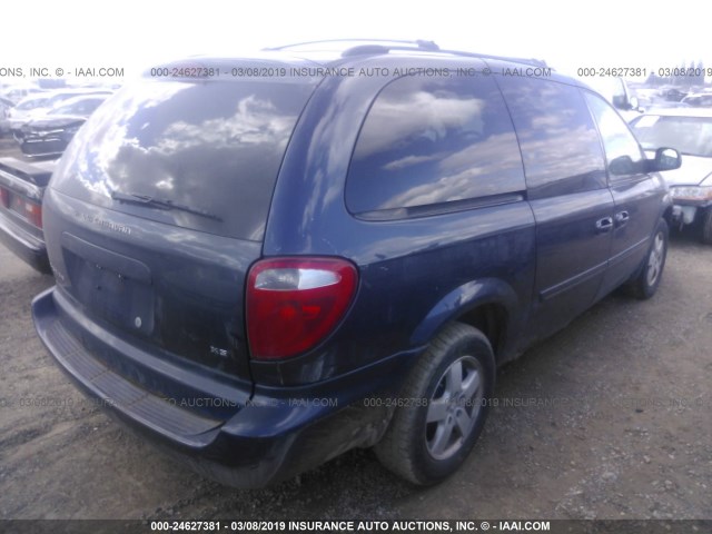 2D4GP44L17R301515 - 2007 DODGE GRAND CARAVAN SXT BLUE photo 4