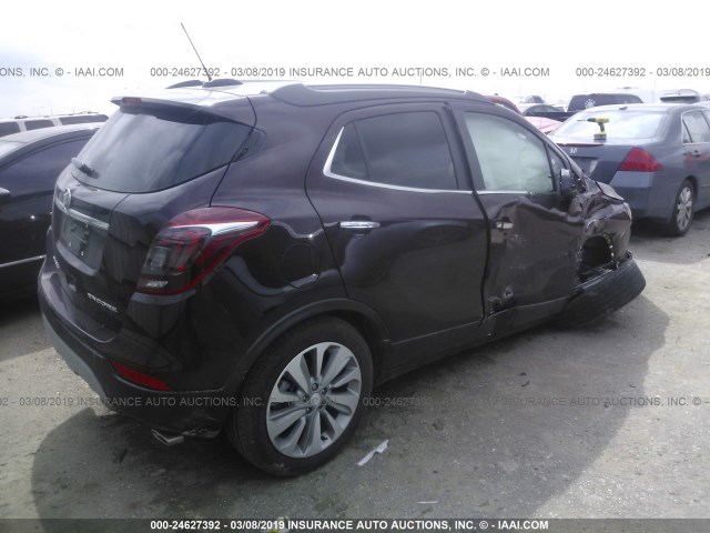 KL4CJASB3JB548976 - 2018 BUICK ENCORE PREFERRED MAROON photo 4