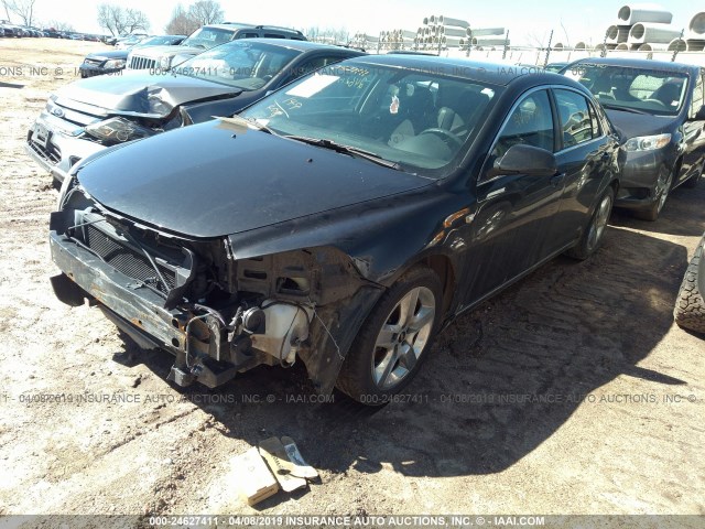 1G1ZH57B98F204351 - 2008 CHEVROLET MALIBU 1LT შავი ფოტო 2