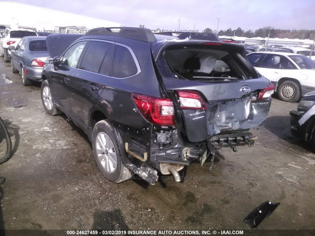 4S4BSAFC1J3333619 - 2018 SUBARU OUTBACK 2.5I PREMIUM GRAY photo 3