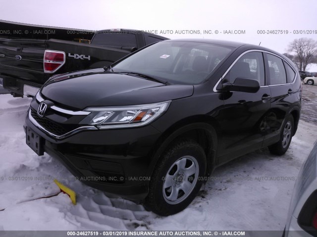 5J6RM4H3XFL067529 - 2015 HONDA CR-V BLACK photo 2