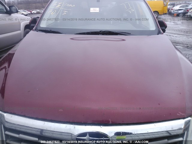 JF2SH63659H776676 - 2009 SUBARU FORESTER RED photo 10