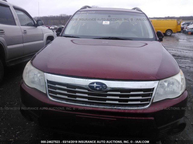 JF2SH63659H776676 - 2009 SUBARU FORESTER RED photo 6