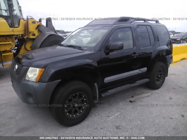 5N1AN08U88C518263 - 2008 NISSAN XTERRA OFF ROAD/S/SE BLACK photo 2