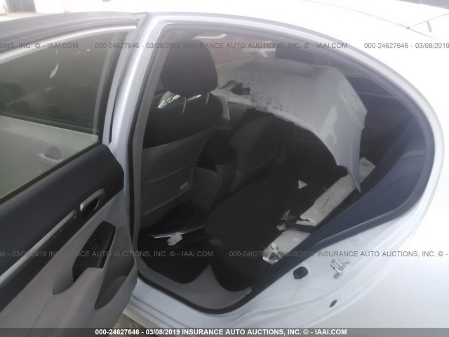 JHMFA36289S004783 - 2009 HONDA CIVIC HYBRID WHITE photo 8