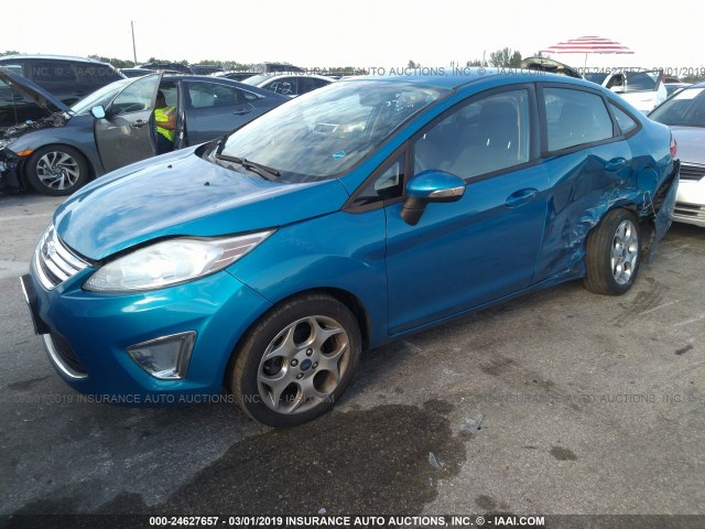 3FADP4CJ0CM103726 - 2012 FORD FIESTA SEL BLUE photo 2