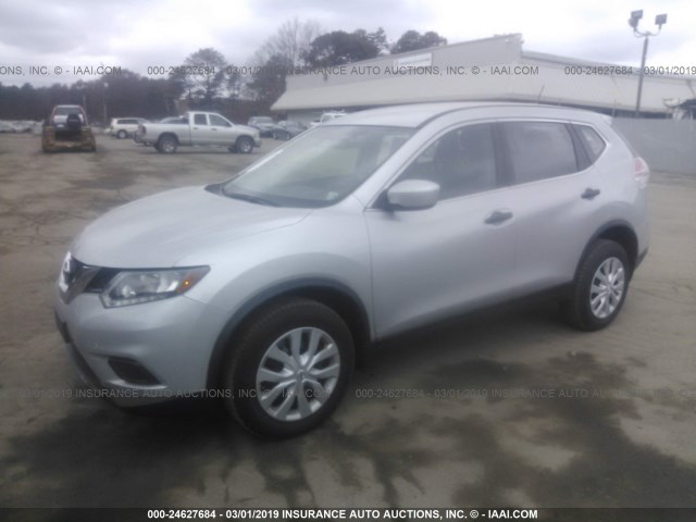 JN8AT2MV6GW133967 - 2016 NISSAN ROGUE S/SL/SV SILVER photo 2