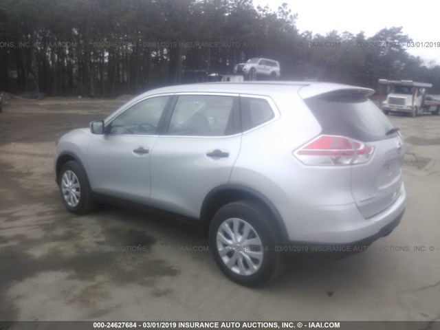 JN8AT2MV6GW133967 - 2016 NISSAN ROGUE S/SL/SV SILVER photo 3