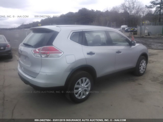 JN8AT2MV6GW133967 - 2016 NISSAN ROGUE S/SL/SV SILVER photo 4