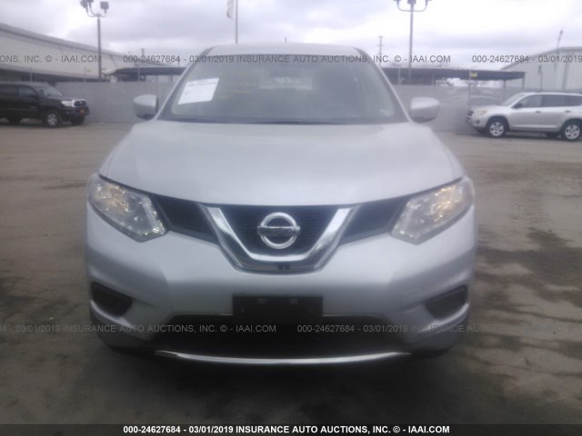 JN8AT2MV6GW133967 - 2016 NISSAN ROGUE S/SL/SV SILVER photo 6