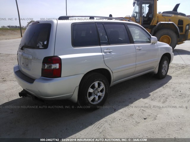 JTEGP21A540016998 - 2004 TOYOTA HIGHLANDER LIMITED SILVER photo 4