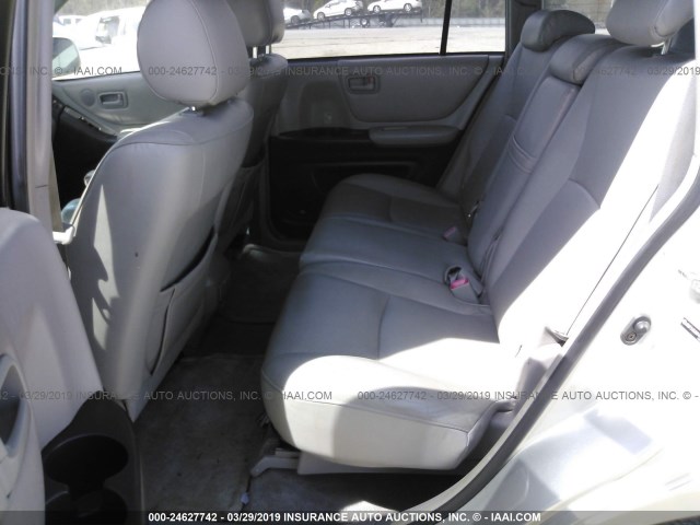 JTEGP21A540016998 - 2004 TOYOTA HIGHLANDER LIMITED SILVER photo 8