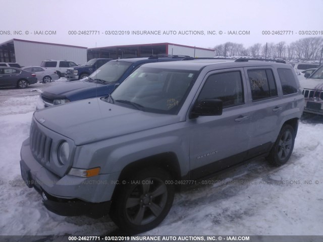 1C4NJPFA1ED758666 - 2014 JEEP PATRIOT LATITUDE GRAY photo 2