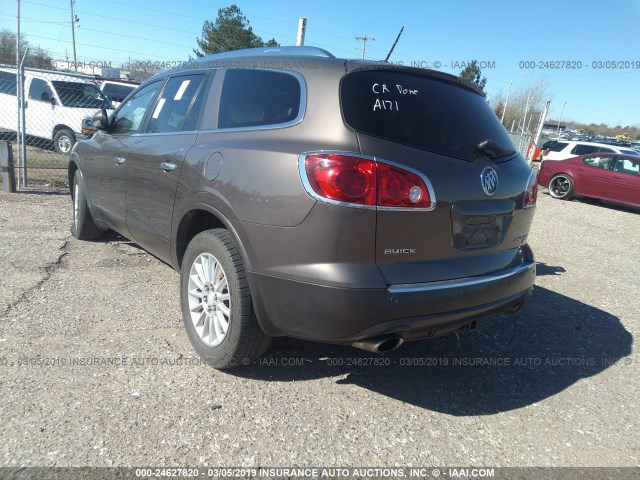 5GALRBED0AJ115155 - 2010 BUICK ENCLAVE CXL GRAY photo 3