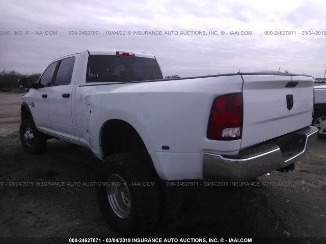 3C63DRHL9CG131052 - 2012 DODGE RAM 3500 SLT WHITE photo 3