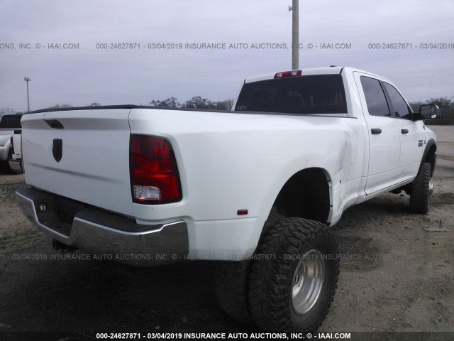 3C63DRHL9CG131052 - 2012 DODGE RAM 3500 SLT WHITE photo 4