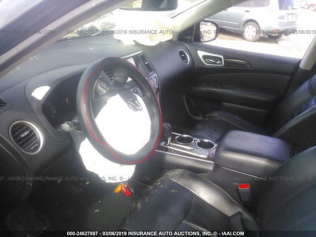 5N1AR2MN5FC627159 - 2015 NISSAN PATHFINDER S/SV/SL/PLATINUM GREEN photo 5