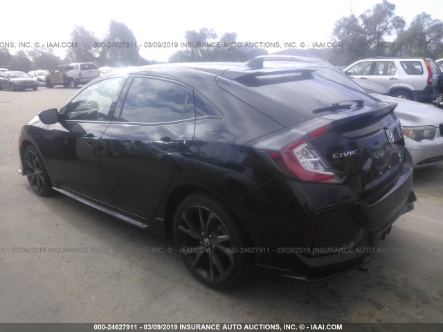 SHHFK7G42JU232638 - 2018 HONDA CIVIC SPORT BLACK photo 3