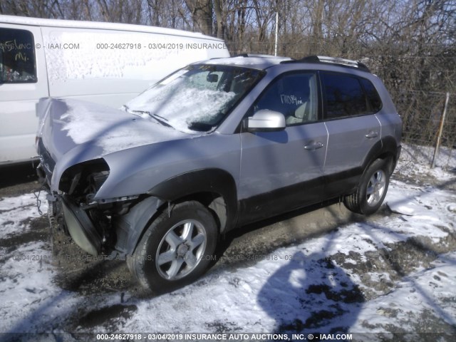 KM8JN12D95U072600 - 2005 HYUNDAI TUCSON GLS/LX SILVER photo 2