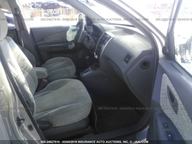 KM8JN12D95U072600 - 2005 HYUNDAI TUCSON GLS/LX SILVER photo 5