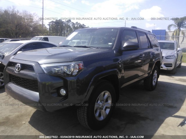 JTEZU5JR1K5198207 - 2019 TOYOTA 4RUNNER SR5/LIMITED/LIMITED NIGHT GRAY photo 2